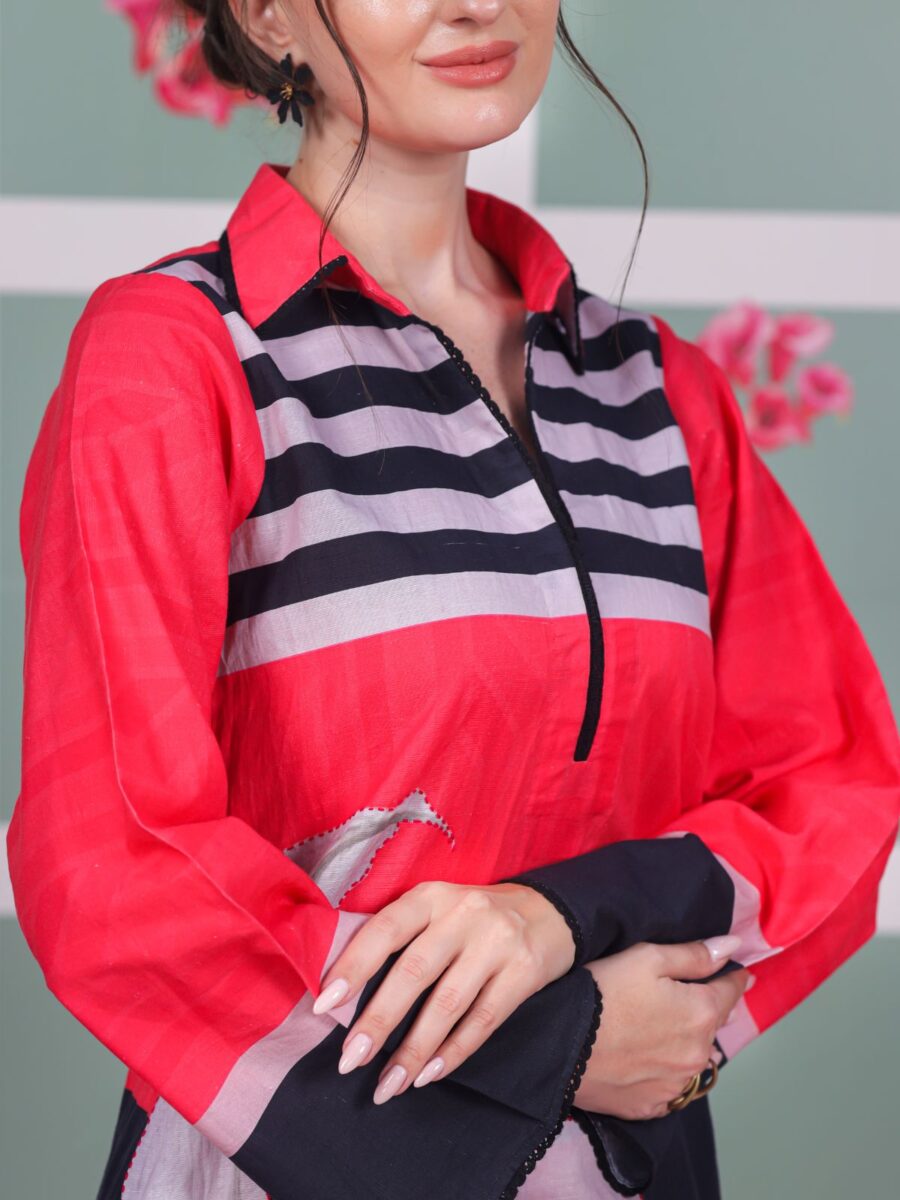 Dizzy Red & Black Kurta Pant - Image 2