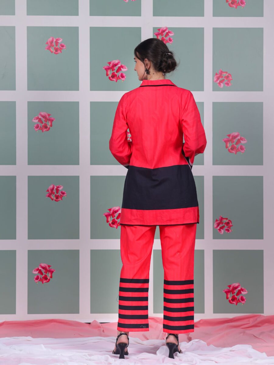 Dizzy Red & Black Kurta Pant - Image 4