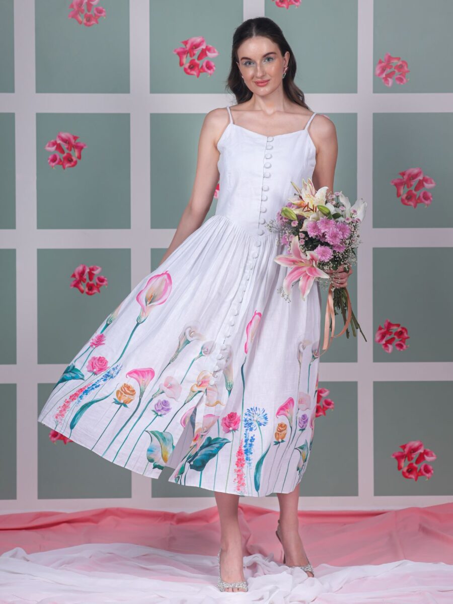 Sia Sphagetti Flared Dress