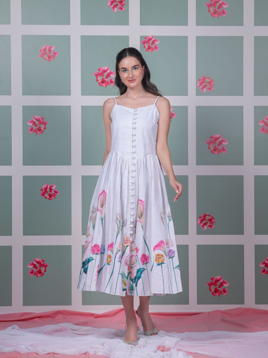 Sia Sphagetti Flared Dress - Image 4